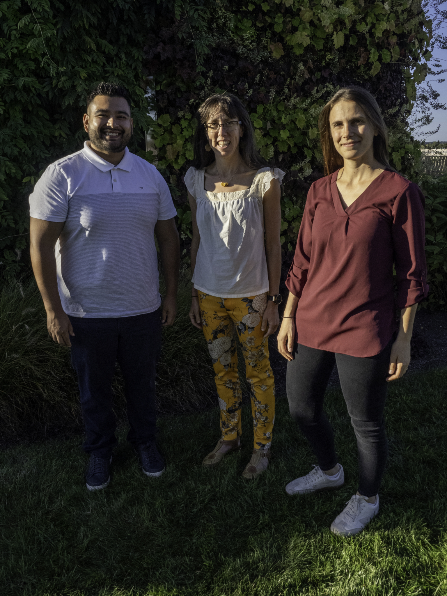 Program Director Amelia Rutter with Salvador Rodriguez and Elisa Herke.